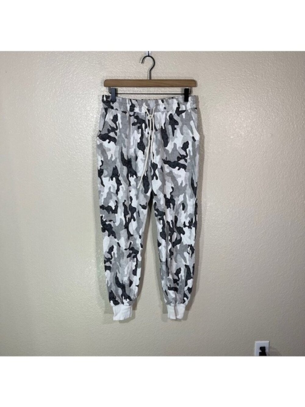 Venti6 Joggers Womens Large Pants Black White Gray Camo Drawstring